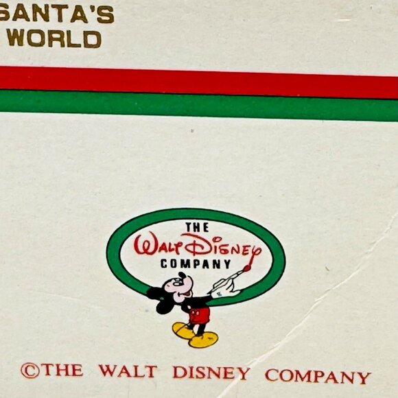 Santas World Kurt Adler Fabric Mickey Mouse Santa Figure Walt Disney 6 inch - Picture 10 of 11